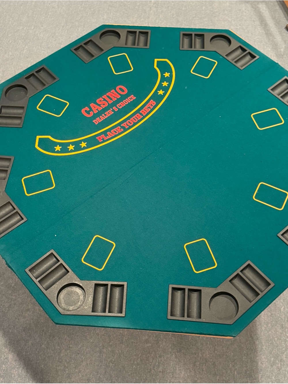 Casino Dealer's Choice Octagonal Poker Table Top